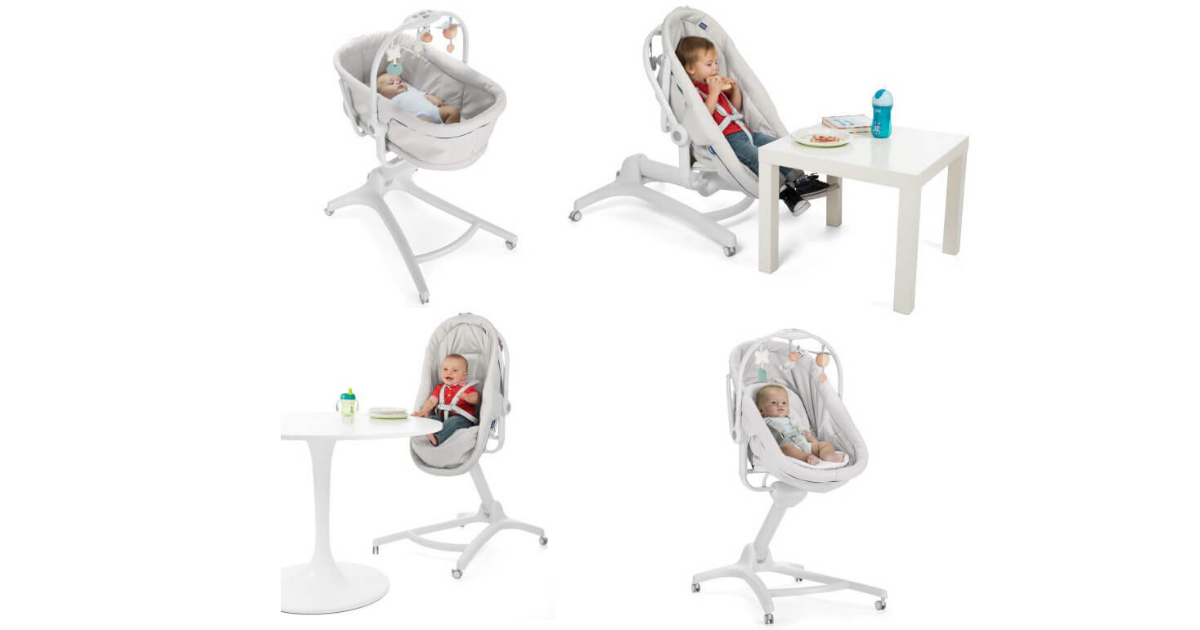 CHICCO 4 IN 1 Hug Air Bundle 💖💙 Baby Hug 4 in 1 can be used as a cradle,  a raised recliner, a highchair and a table chair, to accompany you and